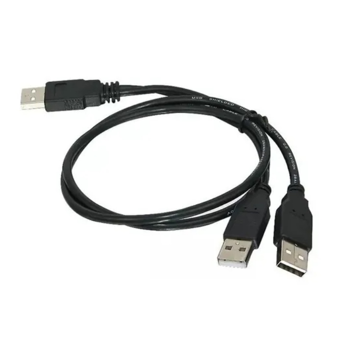 Cabo Y 1 Usb Macho X 2 Usb Macho P/ Case Hd Externo 2.0