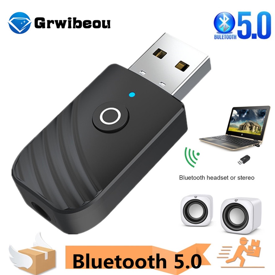 Bluetooth 5.0 Transmissor Receptor De Áudio 3 Em 1 Mini Jack De 3.5mm AUX USB Estéreo Música Adaptador Sem Fio Para TV PC Carro