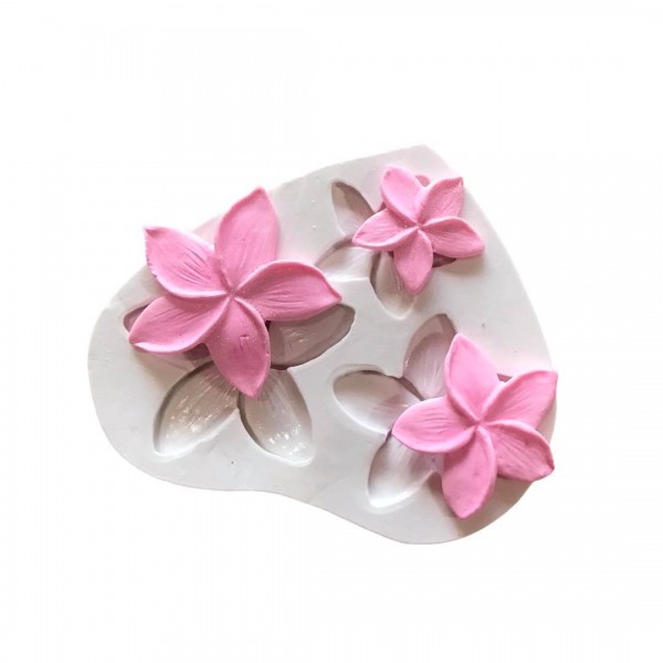 Molde De Silicone Flor Jasmim Molde Para Confeitaria Molde Para Biscuit 616