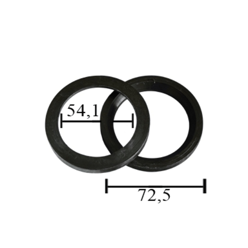 ANEL CENTRALIZADOR DE RODA PRETO TOYOTA MANGELS 72,5 X 54,1 VASKA (100023)