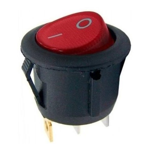 Chave Gangorra Redonda Vermelha Com Neon