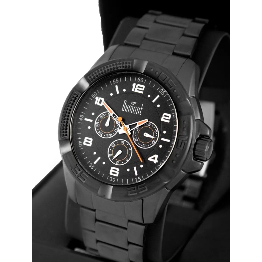 Relógio Dumont Masculino Crono Preto Du6P29Aci/4P em Oferta na Shopee