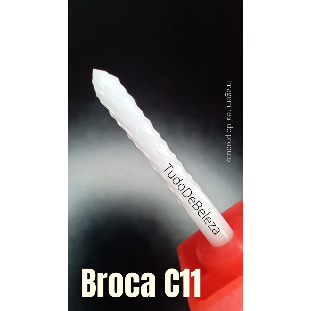 Broca de Cerâmica Porcelana Vermelha Para Unhas Small Flame F Fresa C11