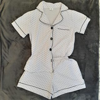 Pijama Americano Feminino Curto Poá