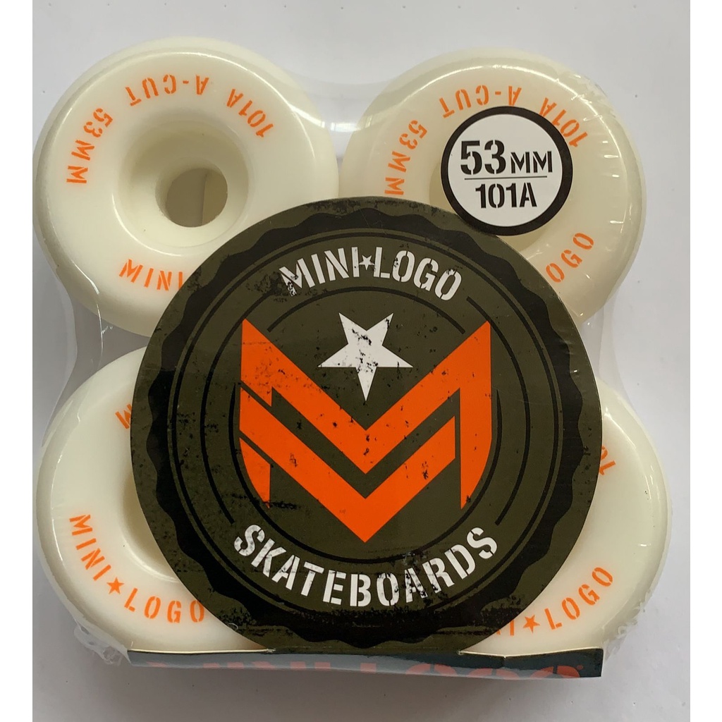 Roda Mini Logo 101a A-Cut Skate Conica 4 Rodas 60mm 58mm 56mm 55mm 54mm 53mm 52mm Mini-Logo Minilogo