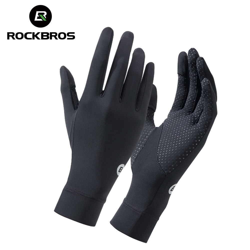 ROCKBROS Luvas De Bicicleta Proteção UV Elasticidade De Seda Antiderrapante Para Esportes Ao Ar Livre Luva Respirável Acessórios - Sports & Outdoors