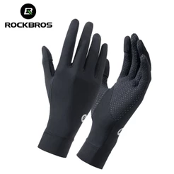 ROCKBROS Luvas De Bicicleta Proteção UV Elasticidade De Seda Antiderrapante Para Esportes Ao Ar Livre Luva Respirável Acessórios