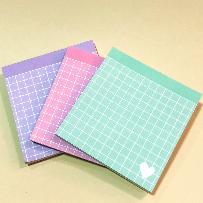 KIT Bloco de notas quadriculado anotações bloquinho papelaria fofa kawaii | papelaria material escolar escritório