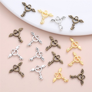 40 Pçs/set Asas De Localização Do Vintage Chave Delicado Charme Acessórios Para Fazer Jóias DIY Colar De Pingente Personalizado Das Mulheres