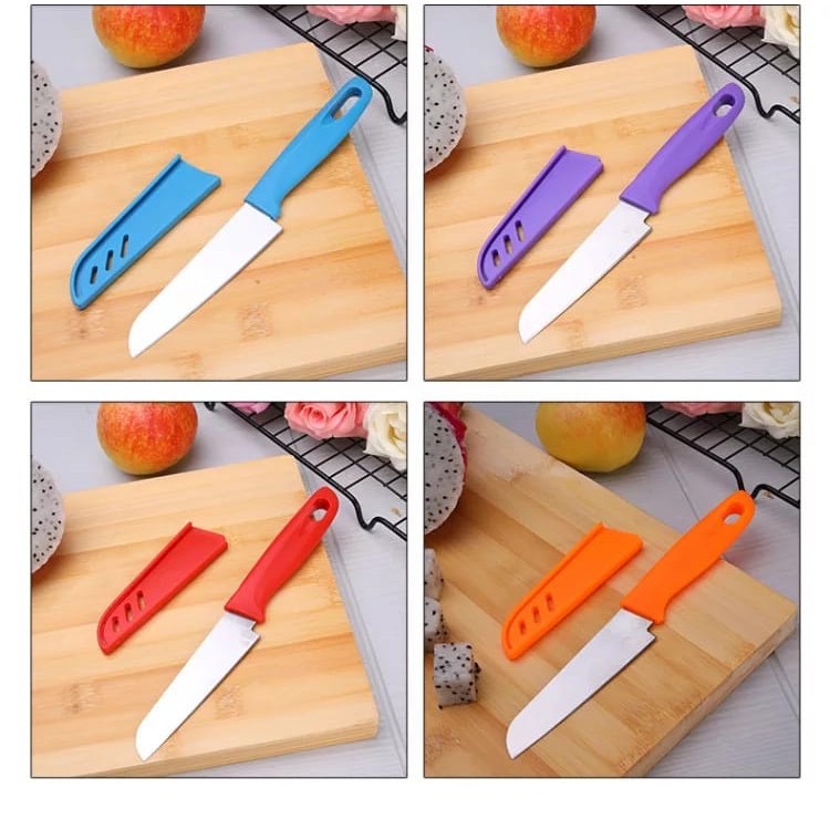 Super Faca Afiada Lâmina Aço Inox com Capa protetora para Pesca Viagem e Cozinha Lâmina Reta, que faz um Corte Limpo e Preciso.