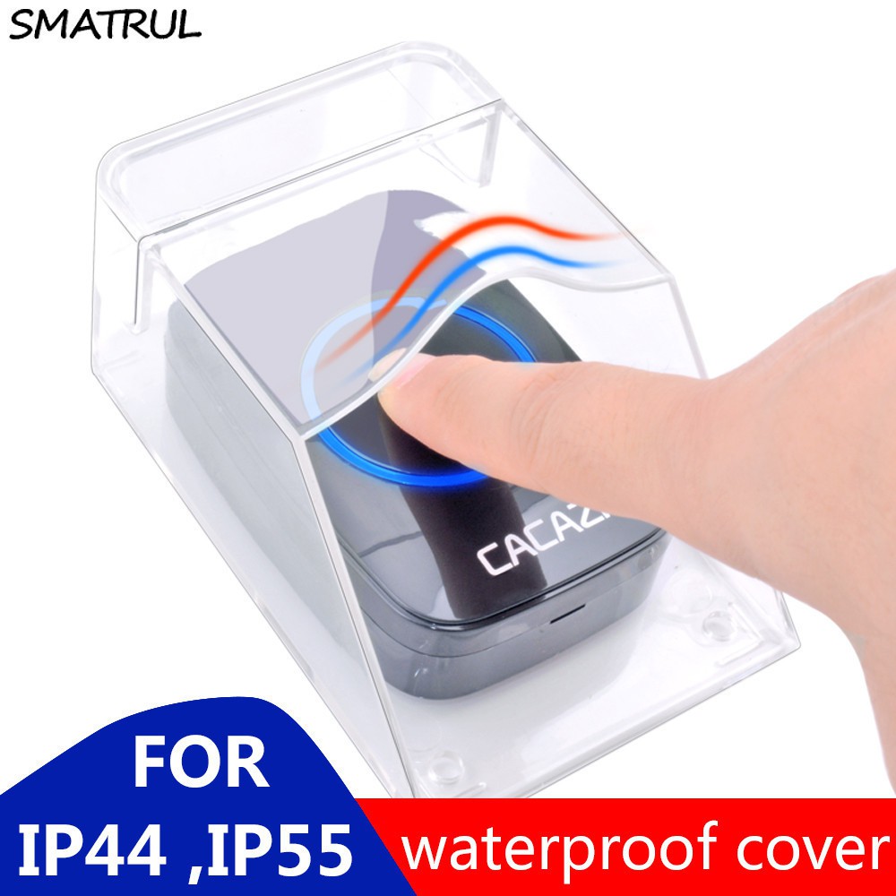 SMATRUL Waterproof cover Wireless Doorbell smart Door Bell ring chime button Transmitter Launchers Heavy rain snow for C em Oferta na Shopee