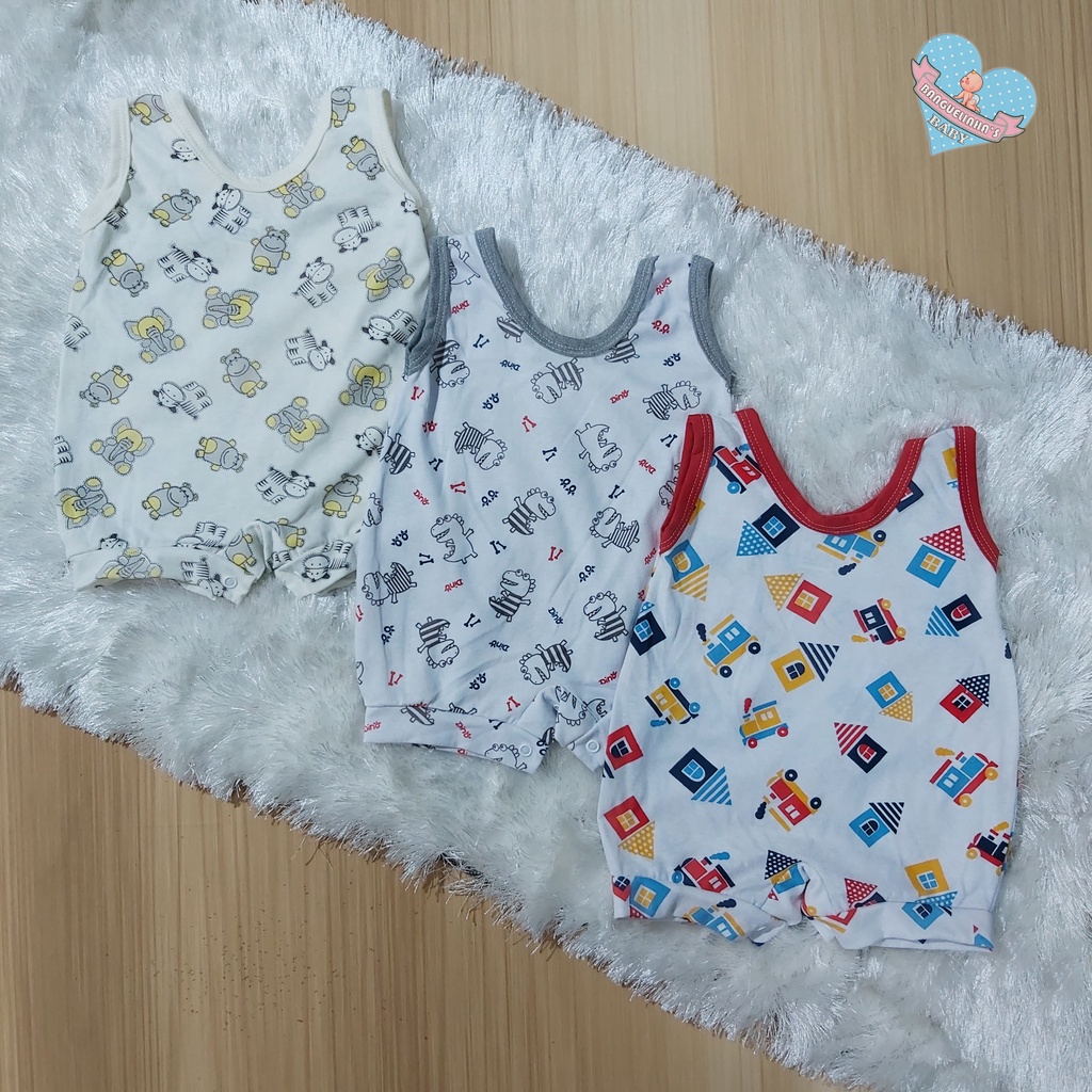 Jardineira De Bebê Malha Estampada 100% Algodão Unitario