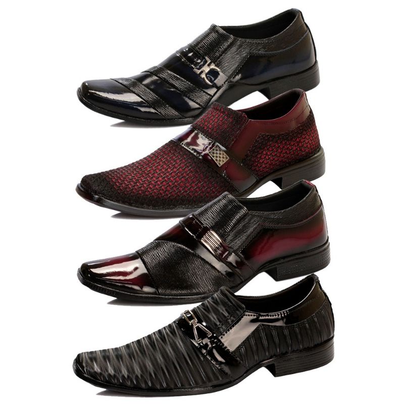 Kit de 4 Pares de sapato social espetáculares WBE SHOES em Oferta na Shopee