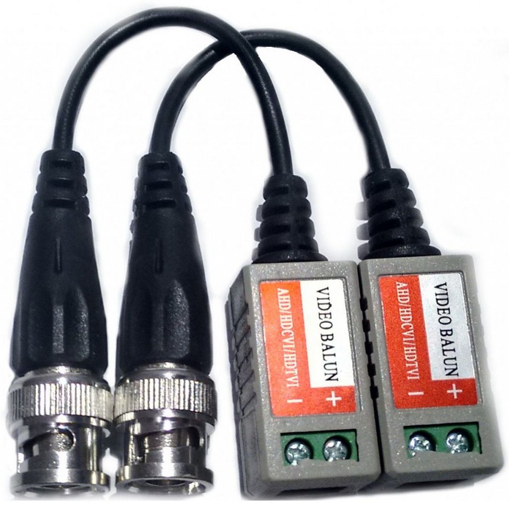 Par Conector Balun Passivo HD CVI TVI AHD Cameras Hd Cvi Tvi Analogica PRODUTO NOVO DE QUALIDADE