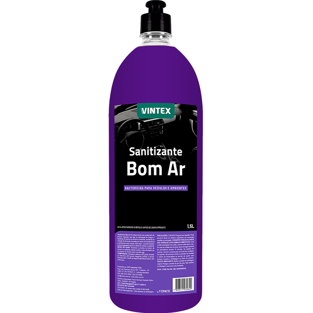 Aromatizante Sanitizante Cheirinho Bom Ar Vintex Vonixx 1,5L em Oferta na Shopee