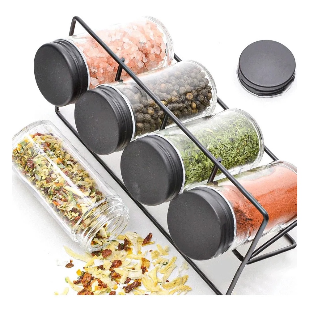 Set Portacondimenti Da Viaggio MKNZOME - Bottiglie Trasparenti Per Sale, Olio E Spezie | Ideale Per Campeggio E Picnic - Foto 2