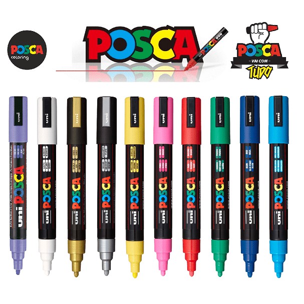 Kit Caneta Posca Pc-5m C/10 Unidades N°24