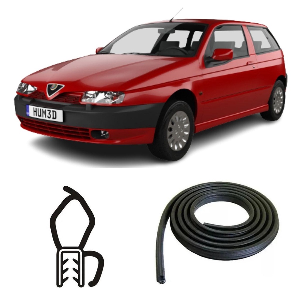 Borracha Do Porta Malas Preta Com Aba Alfa Romeo 145 em Oferta na Shopee