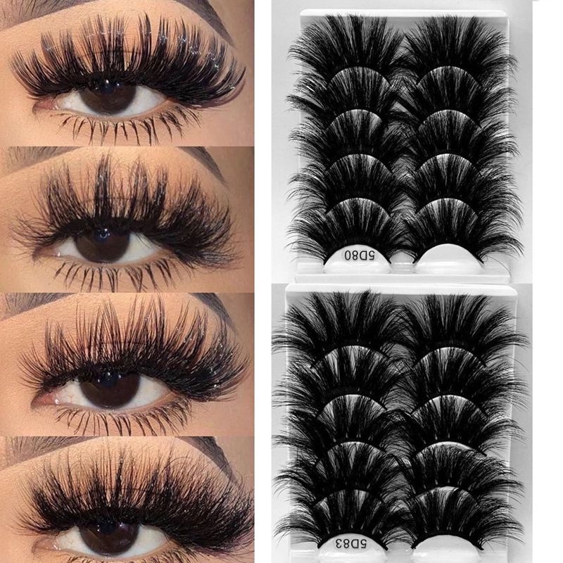 5 Pares Cílios Postiços Grossos 5ds 25mm em Oferta na Shopee