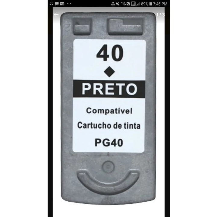 Cartucho Compativel Pg-40 Black Lp 1300 1800 1900 Mp 140 190 mx 310