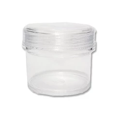 Potinho Acrílico Redondo Tampa Rosqueável - P - 80ml - 4,8cm x 5cm - 10 unidades - Rizzo Festas