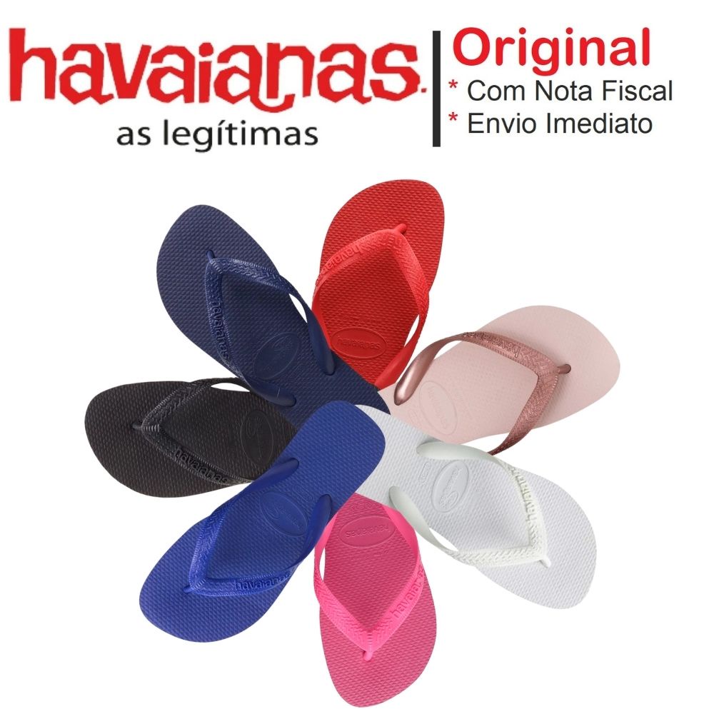 Havaianas Top Unissex Diversas Cores de Chinelos As Legitimas Sandalias Envio Rapido