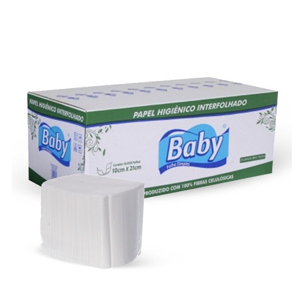 Papel Higienico Interfolha 100% Baby Folha Simples 10000 Und