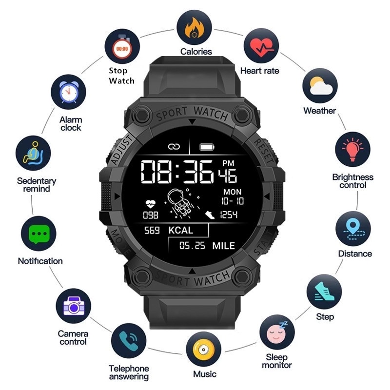 relógio inteligente fd68 Fd68S IP67 à prova d'água Bluetooth Multifuncional Redondo Tela Do Relógio smartwatch