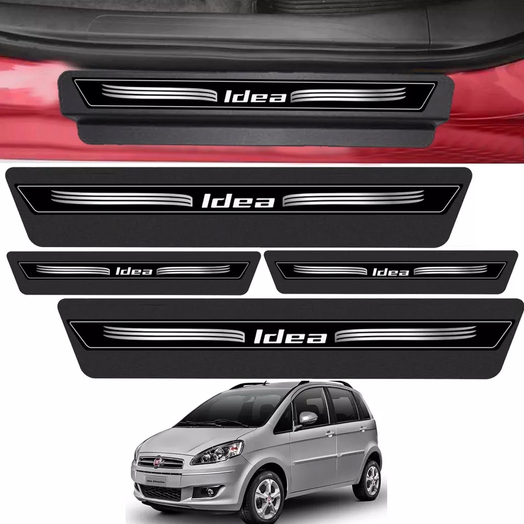 Kit 8 Peças Adesivo Soleira Porta Idea 2006 Á 2016 - Preto em Oferta na Shopee