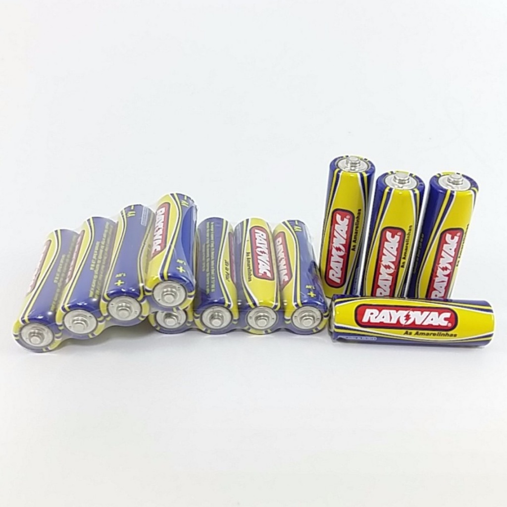 Pilha Palito AAA Rayovac 24, 32 ou 40 unidades Amarelinhas
