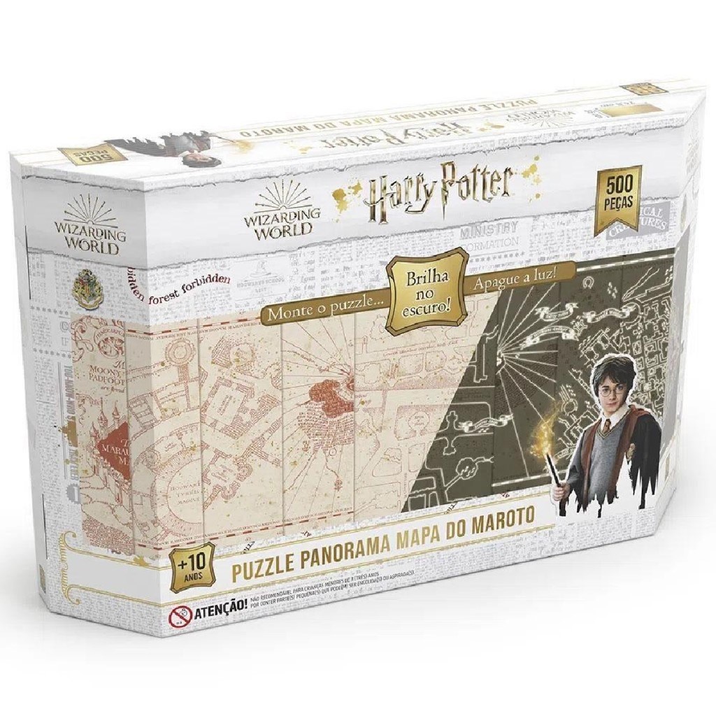 Quebra Cabeça Harry Potter P500 Brilha No Escuro 03970 Grow