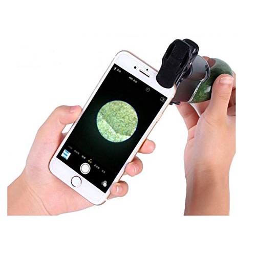 Microscópio para Celular 60x Ampliação Conta Fios Leitura Lupa Detecta Nota Falsa Led Ultravioleta