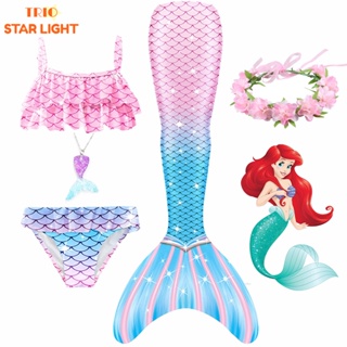 Crianças Sereia Cauda Swimsuit Meninas Cosplay Princesa Trajes Festa De Aniversário Vestir em Oferta na Shopee