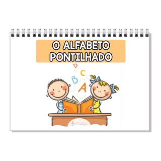 Livro de atividades infantil para alfabetização impresso - ALFABETO PONTILHADO A5 PEQUENA