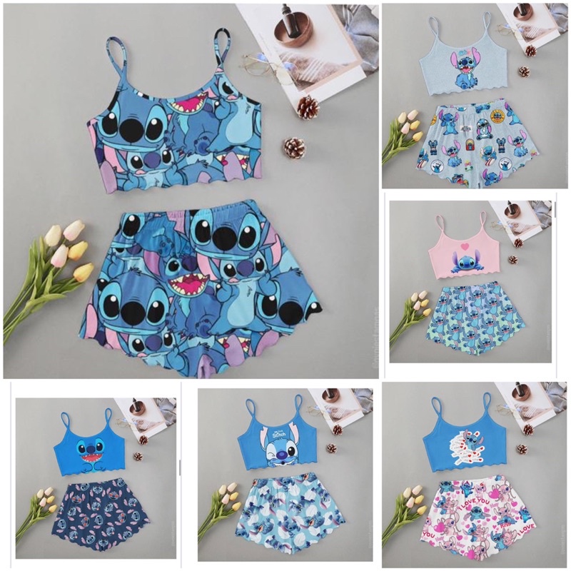 Pijama ondinha stitch - Baby doll dormir conjunto hot sale