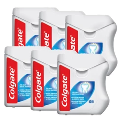Kit Fio Dental Colgate Total 50m com 6 unidades