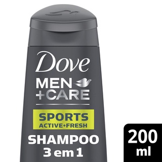 Shampoo 3 em 1 Dove Men+Care Sports com 200ml