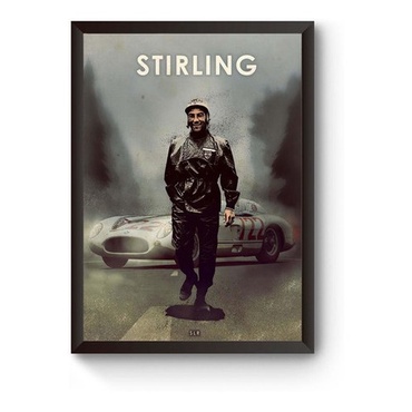 Quadro A4 Car Legends Stirling Poster Moldurado