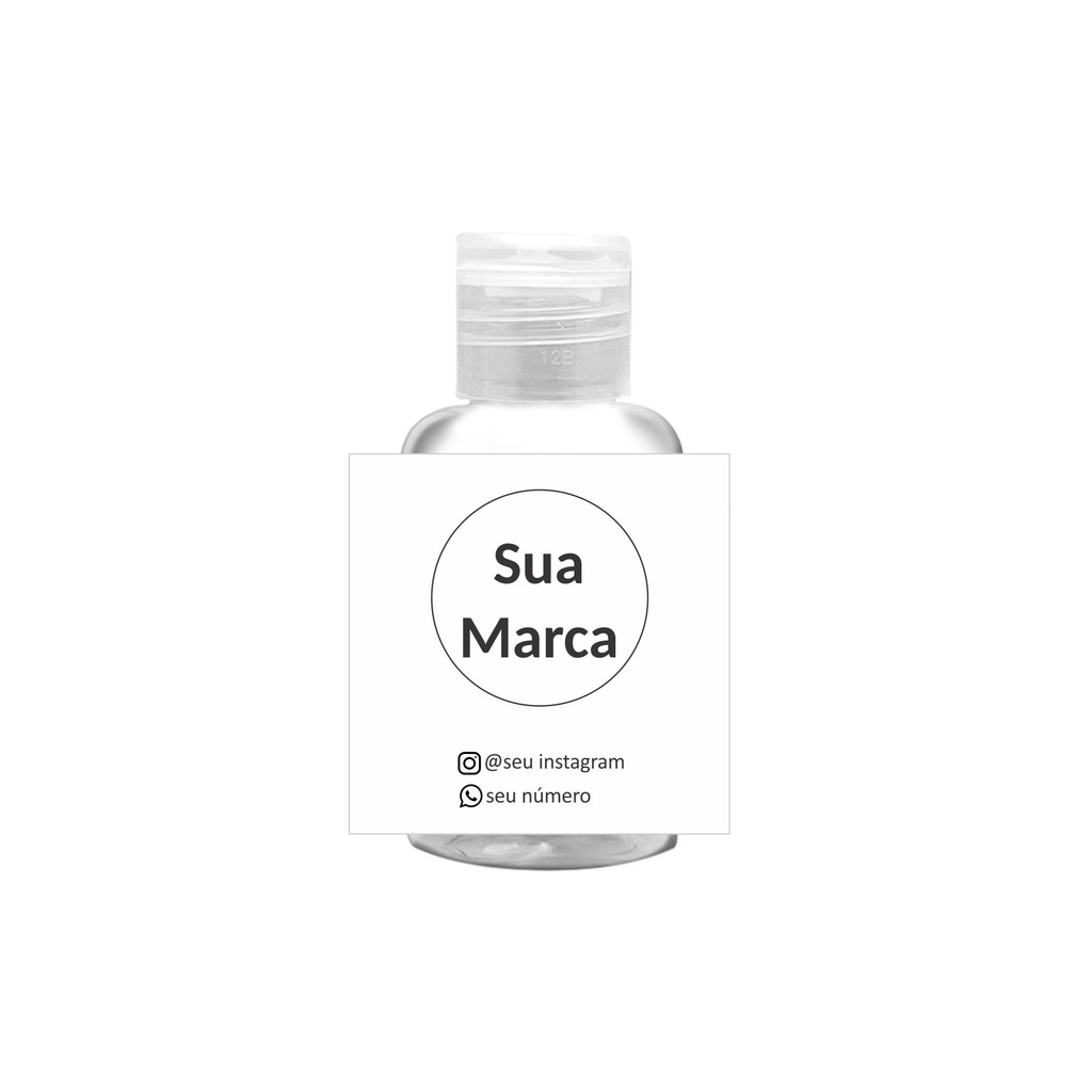 Rótulo adesivo personalizado para álcool em gel - Coloque sua marca
