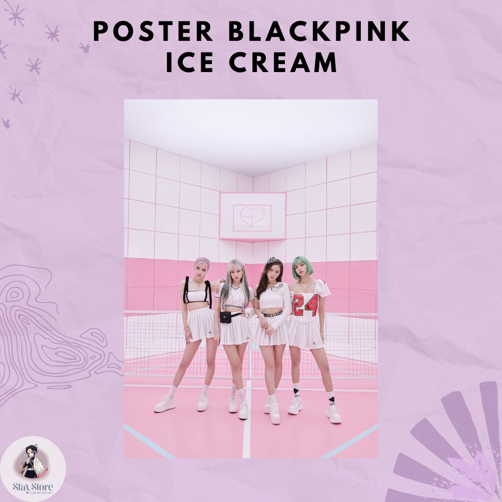 Poster BlackPink Ice Cream KPop Exclusivo Cartaz KPop 20x30cm A4
