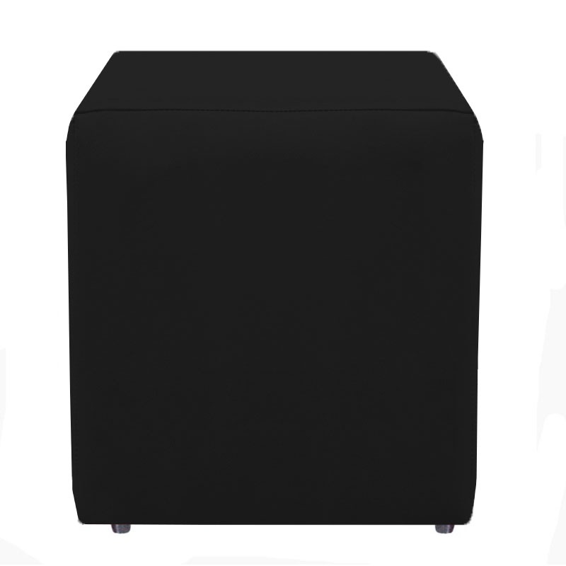 Puf, Banquinho Decoração De Sala,Quadrado Suede Preto Promoção