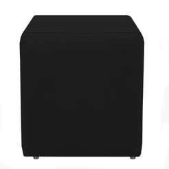 Puf, Banquinho Decoração De Sala,Quadrado Suede Preto Promoção