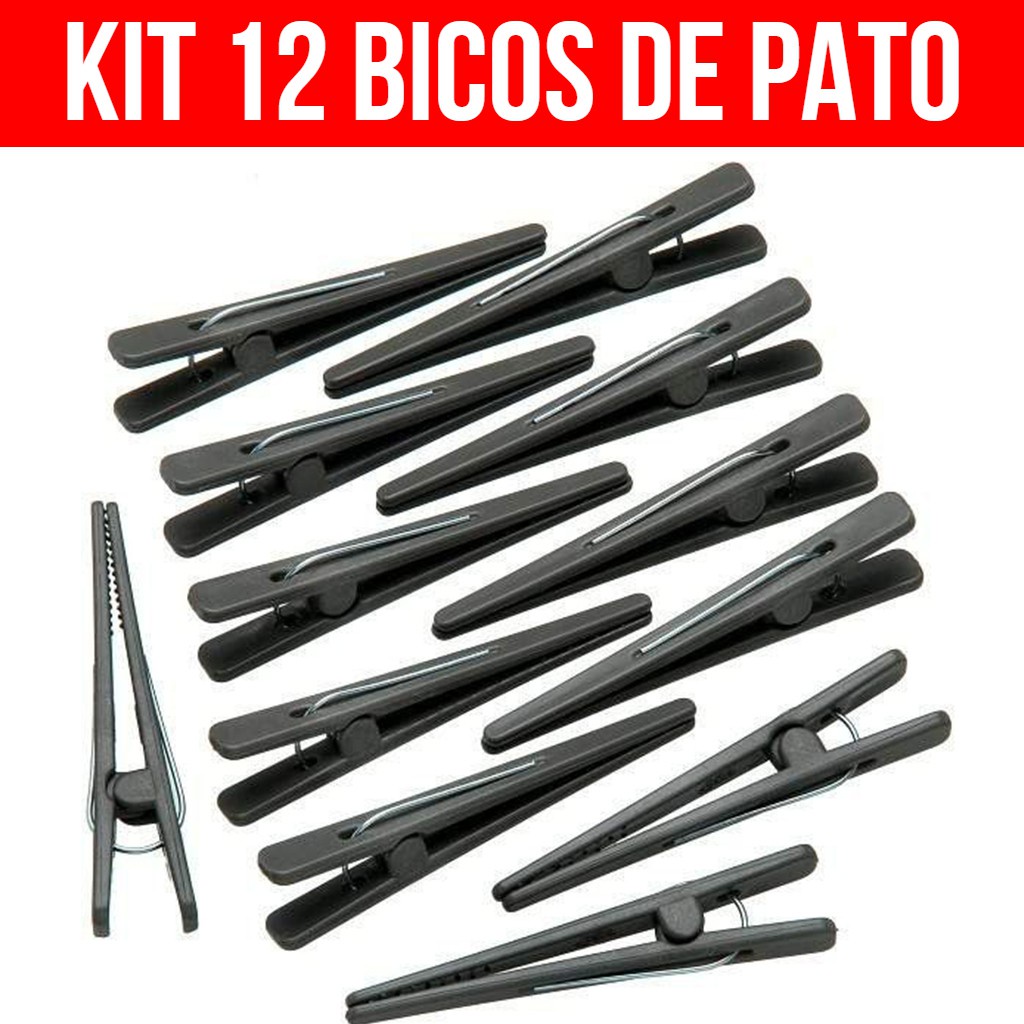 Kit 12 bico de pato prendedor presilha de cabelo piranha sal o de