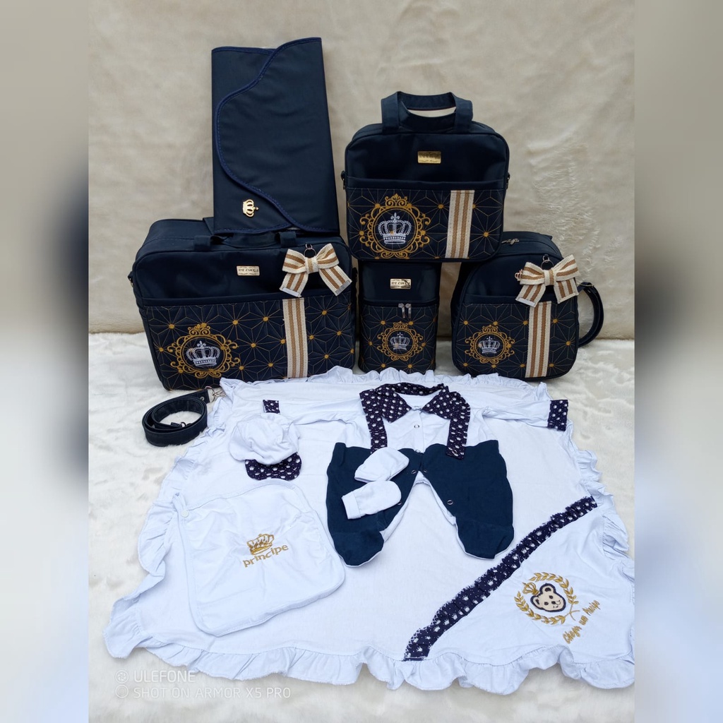 Bolsas de bebe saída maternidade 6peças enxoval menino/menina