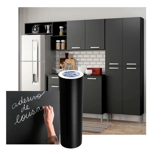 Adesivo Vinil Preto Película À Prova D'água para Decoração e Envelopamentos Rolo 1m x 60cm ou 5mts