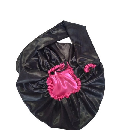 Touca Difusora Cetim Brilhante Mulher Modelo Ajustável Cabelo Secador Presente