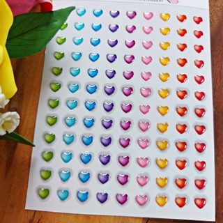 Adesivos Resinados Corações Coloridos - MC061 em Oferta na Shopee