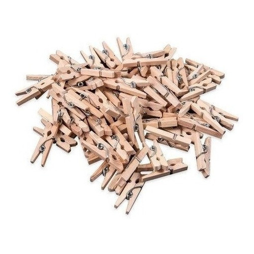 Mini Prendedor Pregador 1000 Unidades Madeira Natural 2,5 Cm