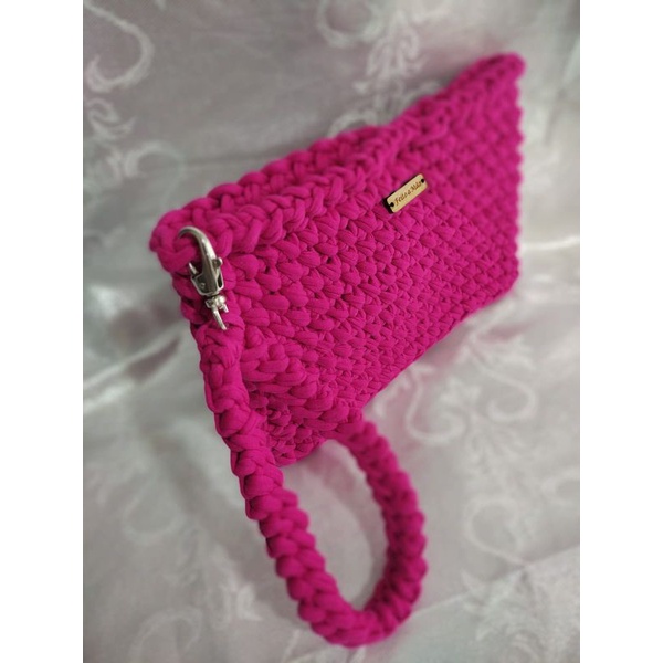 Bolsa fio de Malha/Carteira de crochê modern/Bolsa feminina/Bolsa feito a Mão/Bolsa rosa de Crochê/Bolsa carteira clutch/Carteira grande