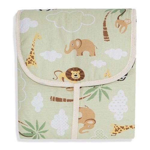Trocador De Bebê Portátil Com Bolsos 100% ALG Safari Verde